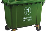 Thùng rác 660 lít nhựa HDPE