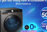 Máy giặt sấy thông minh Samsung AI EcoBubble™ 9,5kg (WD95T754DBX) - Miễn phí lắp đặt