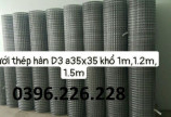 Thông số ,giới hạn chảy của lưới thép hàn mạ kẽm phi 3 ô 50mm x 50mm khổ 1m x 15m.