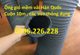 Bán ống gió mềm vải lõi thép hàn quốc phi 150 ,hàng có sẵn giao hàng toàn quốc giá rẻ.