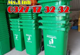 Sỉ thùng rác 240L nhựa HDPE, thùng rác công cộng phân loại rác tại nguồn HCM, HN