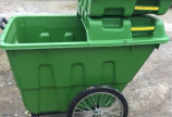 Bán thùng rác 400l, xe gom rác 400l nhựa HDPE giá tốt HCM, HN