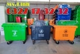 Cung cấp sỉ lẻ thùng rác 660 lít nhựa HDPE xe đẩy rác tay giá rẻ
