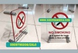 Biển báo cấm hút thuốc inox ăn mòn