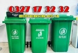 Thùng rác nhựa 240L 250 lít HDPE nắp hở dùng công cộng